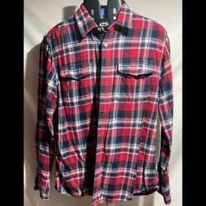 Sonoma Plaid Long sleeve M Rd/blk/blu/wht
